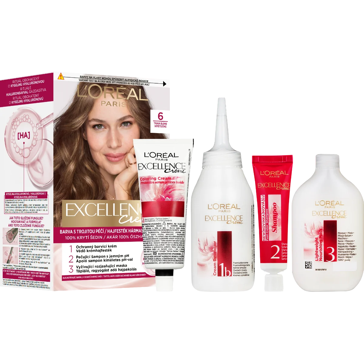 Loréal Paris Excellence Cream odstín 5 Tmavá blond barva na vlasy 1 ks