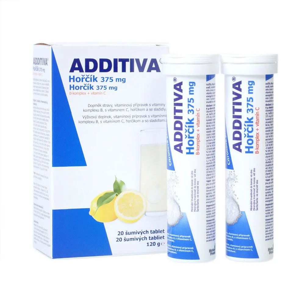Additiva Horčík 375 mg + B-komplex + vitamín C