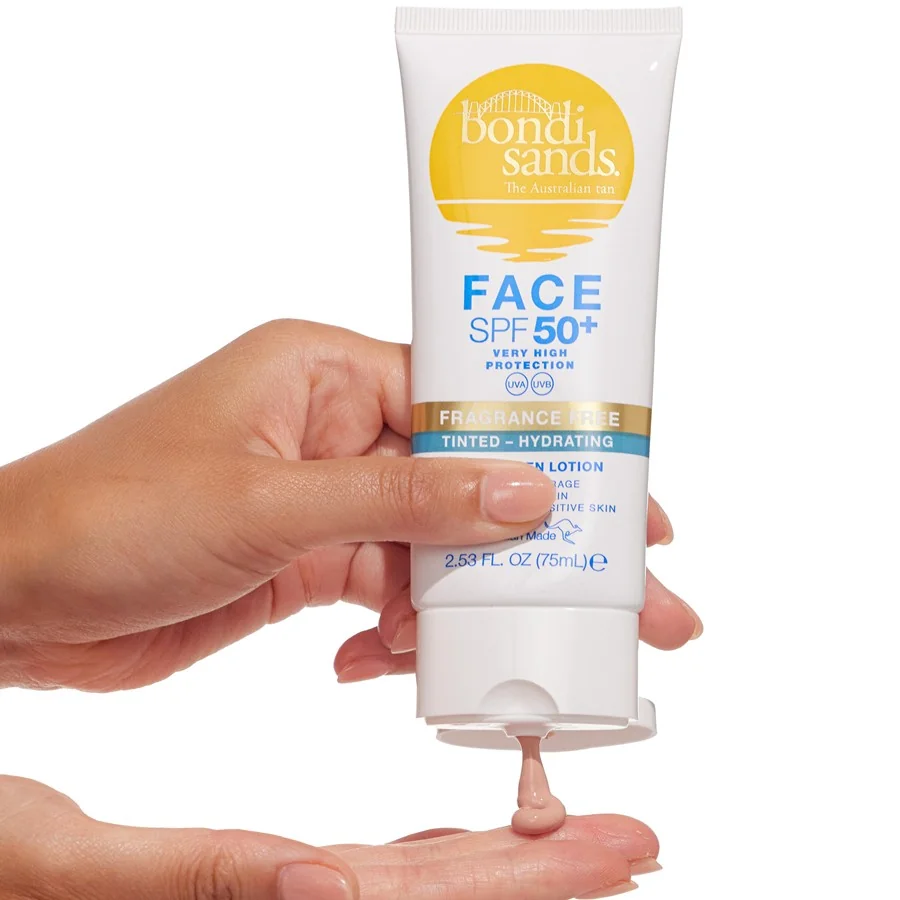Bondi Sands Fragrance Free SPF50+ tónovací mléko na obličej 75 ml
