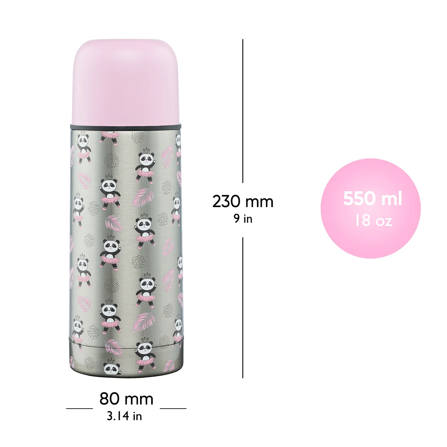 Baagl Termoláhev Panda, 550 ml