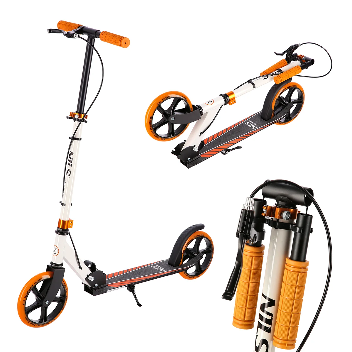 NILS EXTREME Koloběžka HM0107 bílo-oranžová