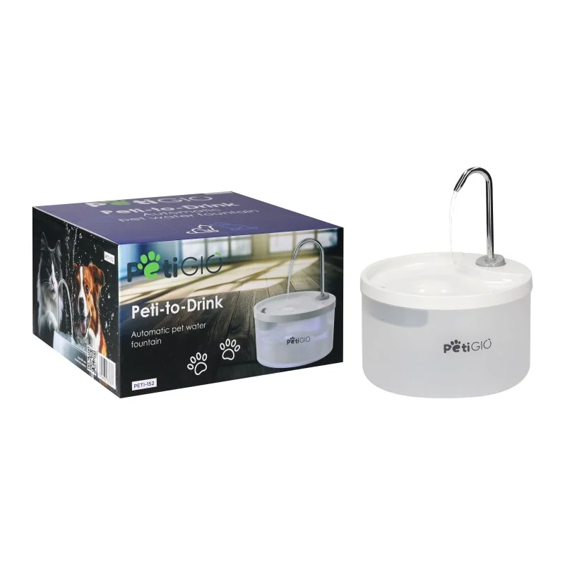 PetiGIO peti-to-Drink automatická fontána pro domácí mazlíčky plast s LED osvětlením