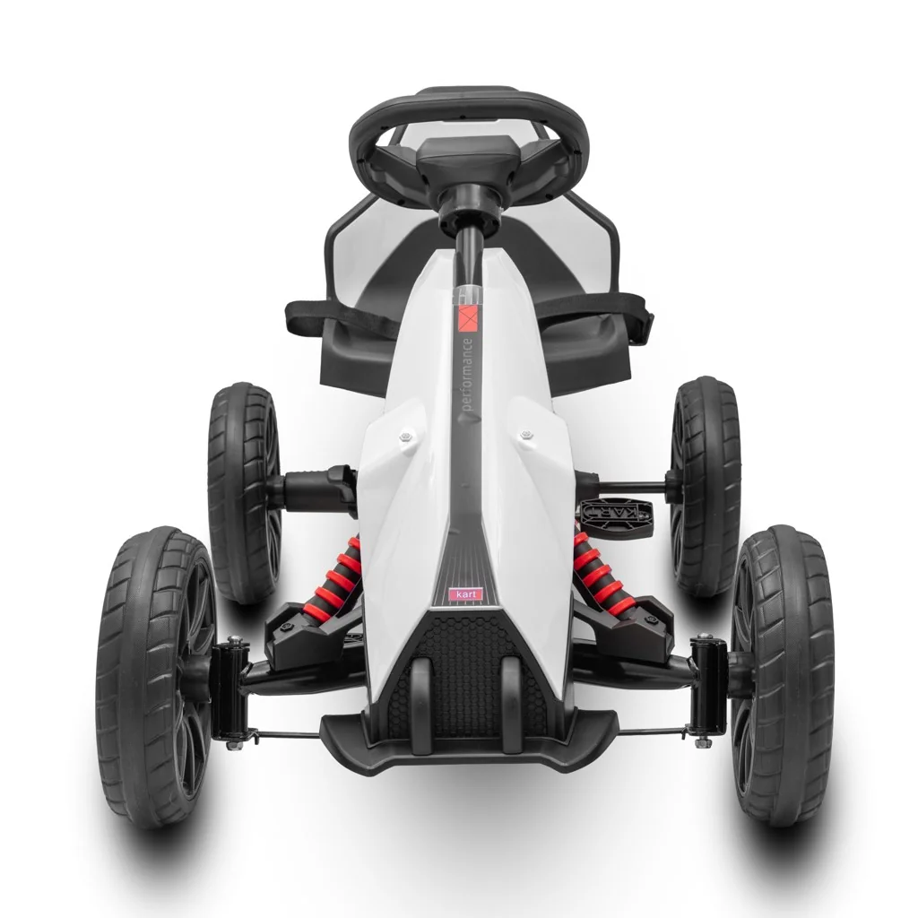 Baby Mix Dětská šlapací motokára Go-kart  Speedster bílá