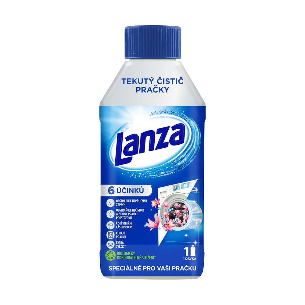Lanza Tekutý čistič pračky svěží vůně 250 ml