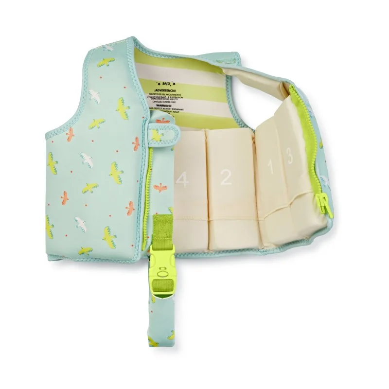 Saro Baby plavecká neoprenová vesta s UV ochranou (1-3r) Tropicool Green