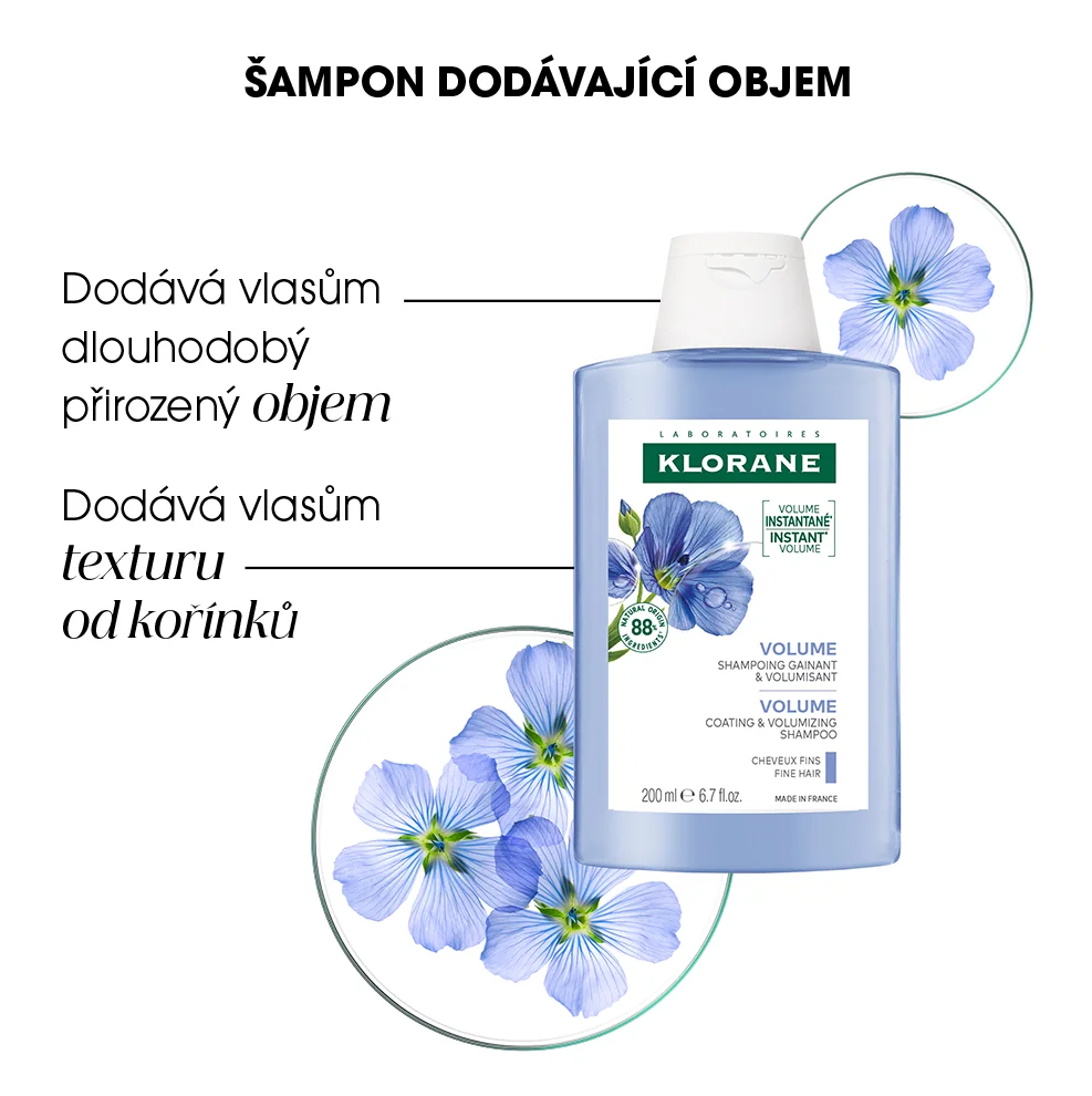 KLORANE Šampon na objem se lnem 200 ml