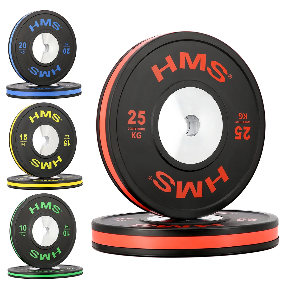 HMS Sada olympijských bumper kotoučů BTBR SET