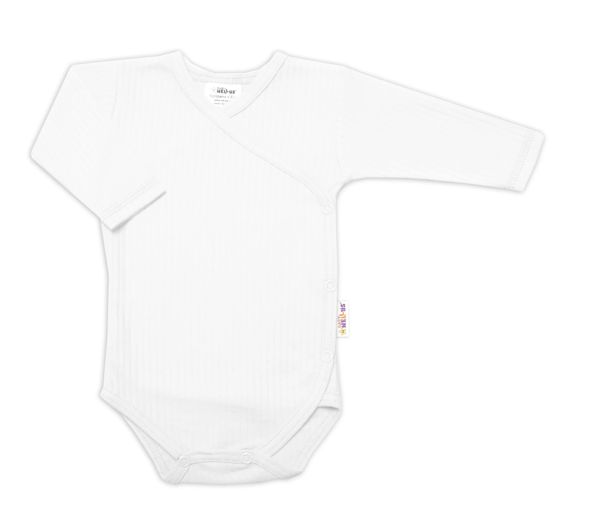 Baby Nellys Praktická 5-dílná žebrovaná soupravička do porodnice BOY, bílá vel. 68
