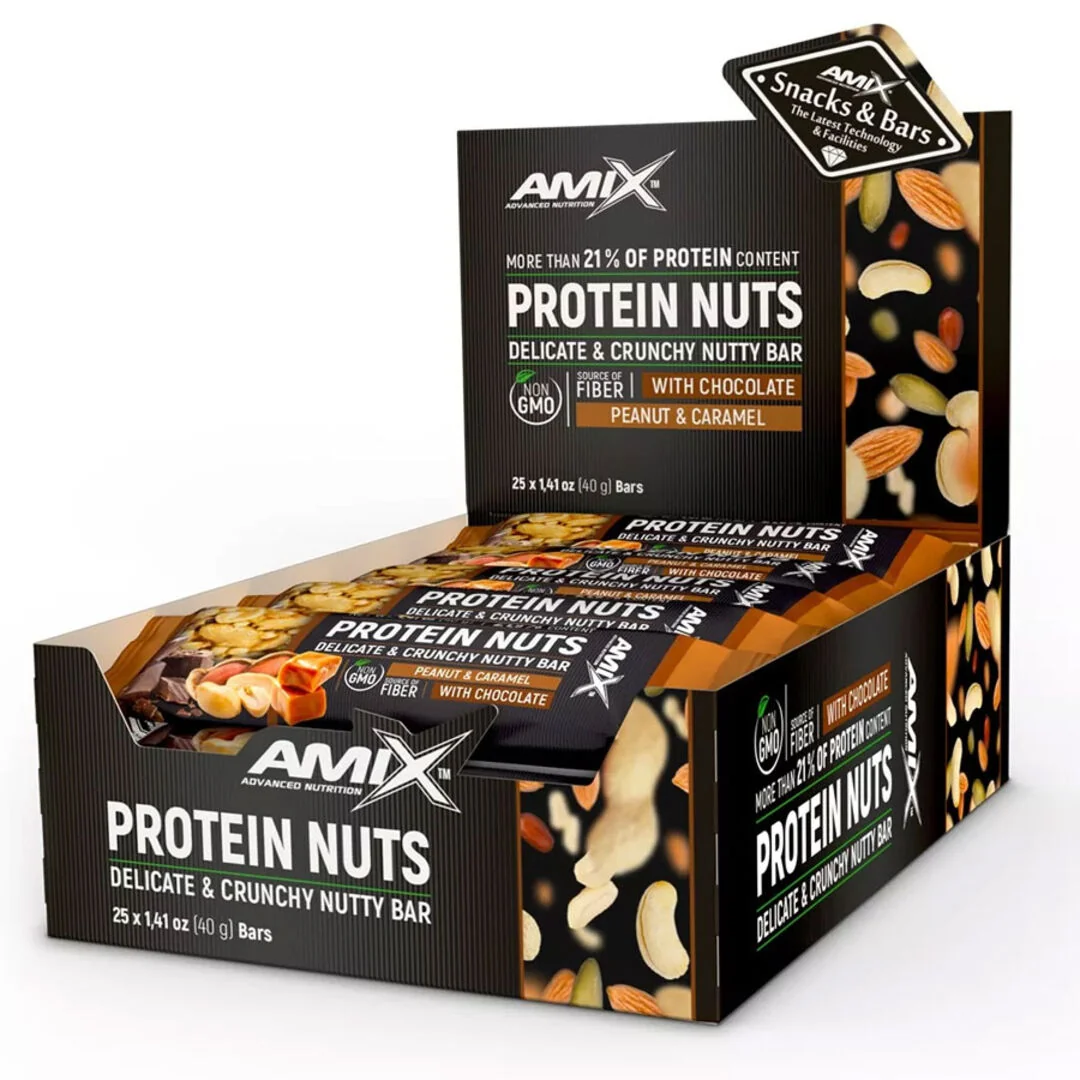 Amix Nutrition Protein Nuts Bar 40g - arašídy, karamel