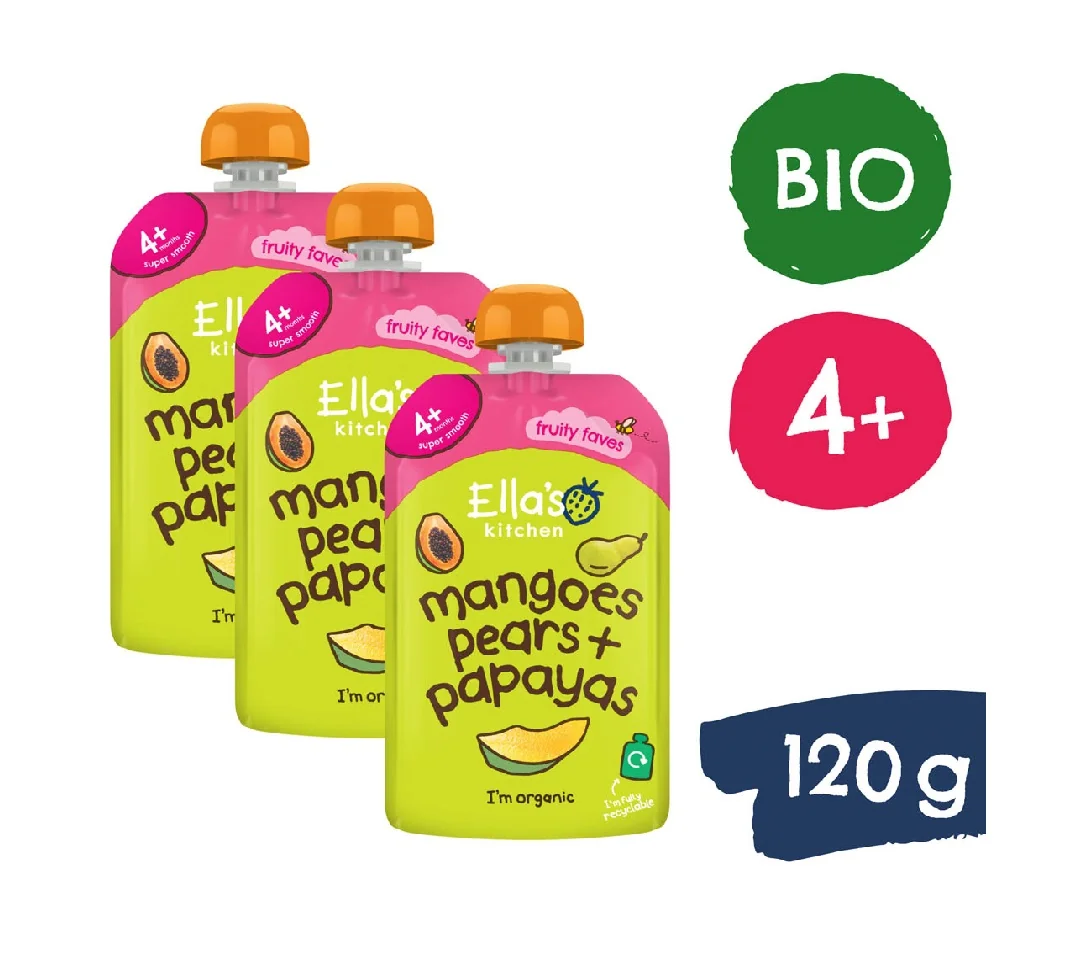 Ellas Kitchen BIO Mango, hruška a papája kapsička 120 g