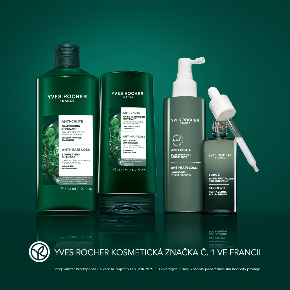 Yves Rocher Haircare Botanical Solutions Šampon na podporu růstu vlasů náplň 600 ml