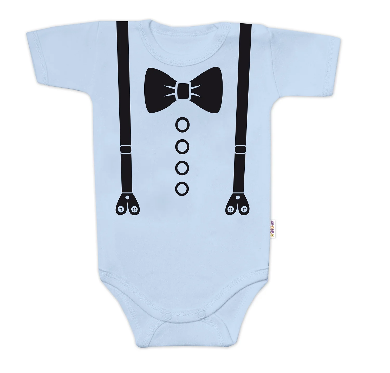 Baby Nellys Body krátký rukáv, Elegán - sv. modré