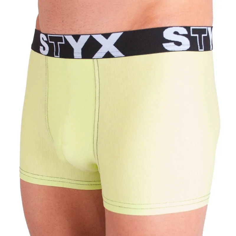Styx Pánské boxerky sportovní guma nadrozměr zelenkavé (R4) 3XL