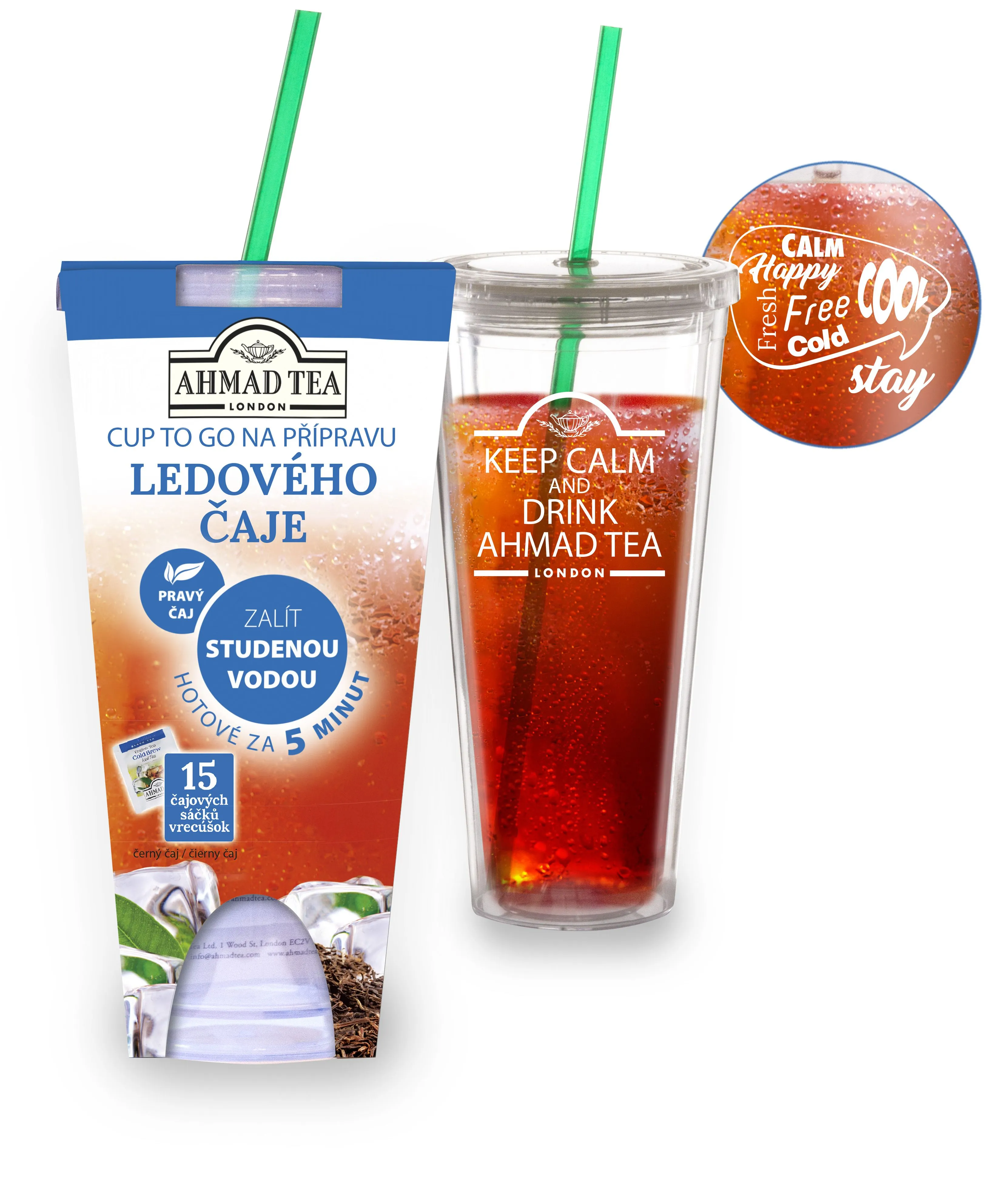 Ahmad Tea Cup To Go porcovaný čaj 15 sáčků