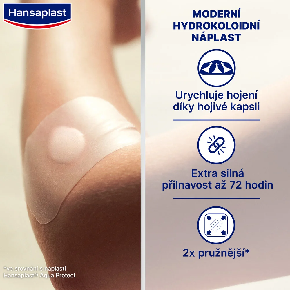 Hansaplast Second Skin náplasti hydrokoloidní 6 ks