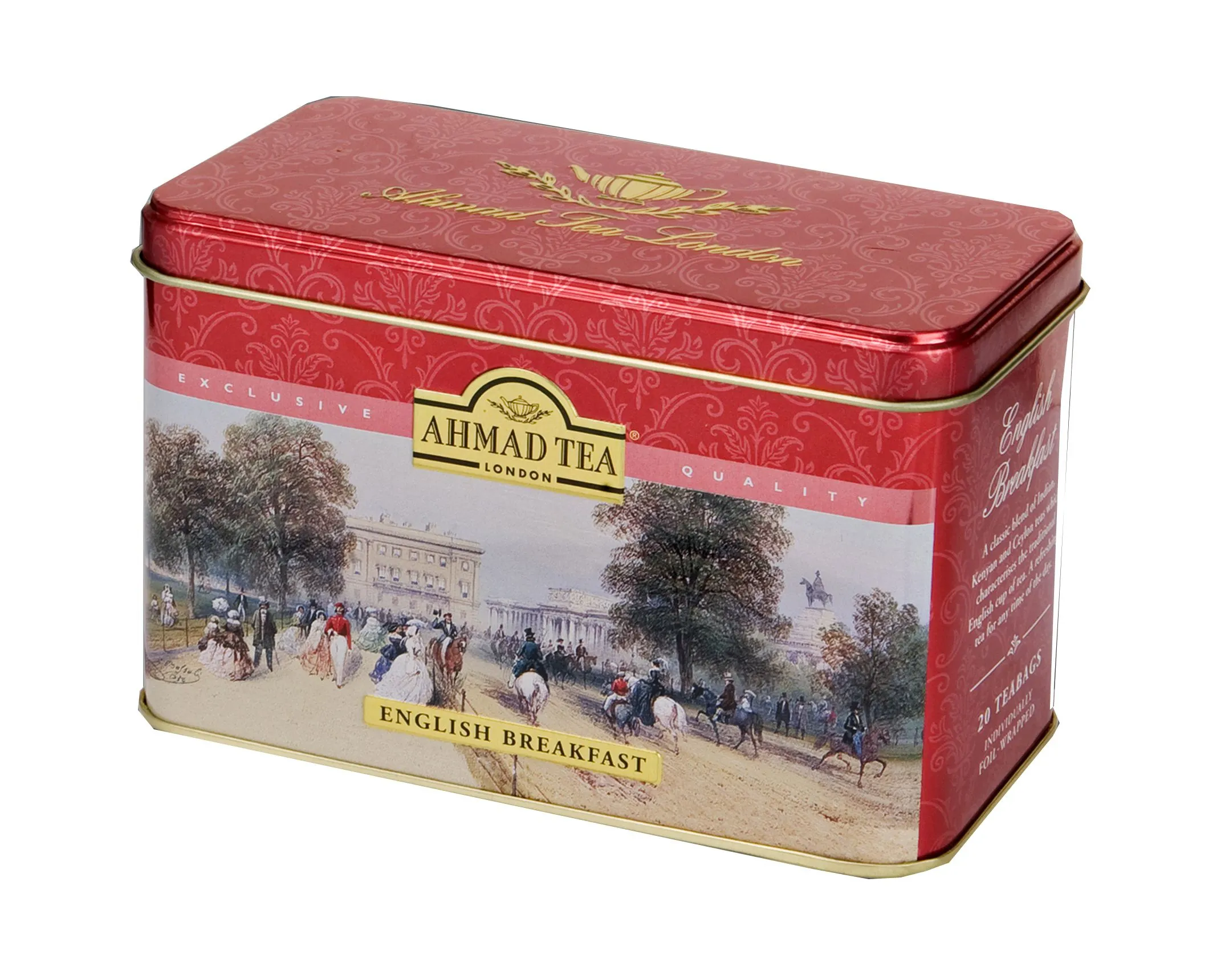 Ahmad Tea Herritage Caddy English Breakfast porcovaný čaj 20 sáčků