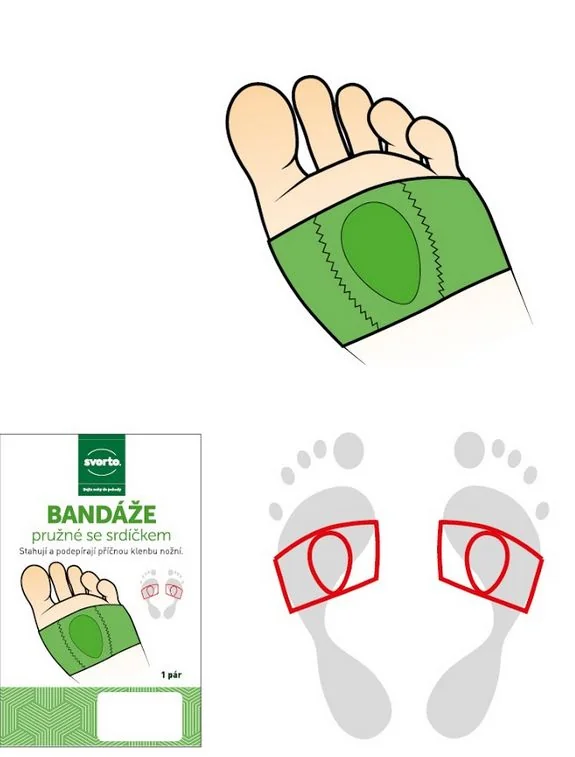 Svorto 048 Bandáže pružné se srdíčkem 38-39 1 pár
