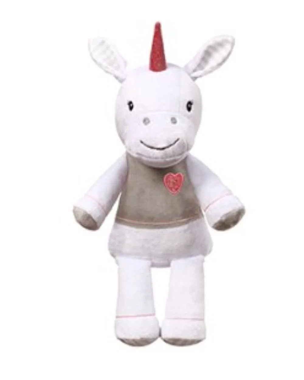 Babyono Plyšová hračka s chrastítkem Jednorožec, 60 cm - bílý