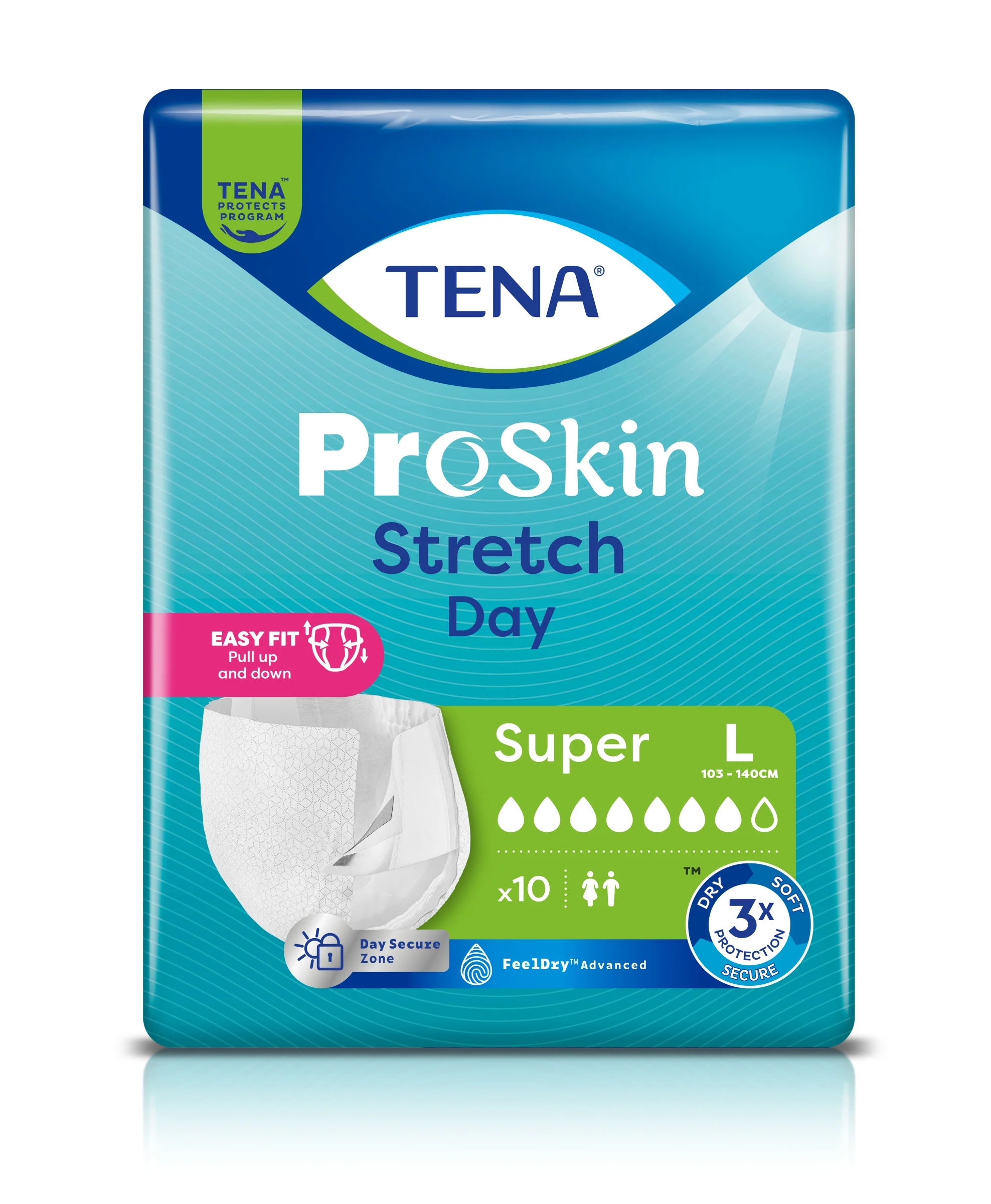 Tena Stretch Day Super vel. L inkontinenční kalhotky 10 ks