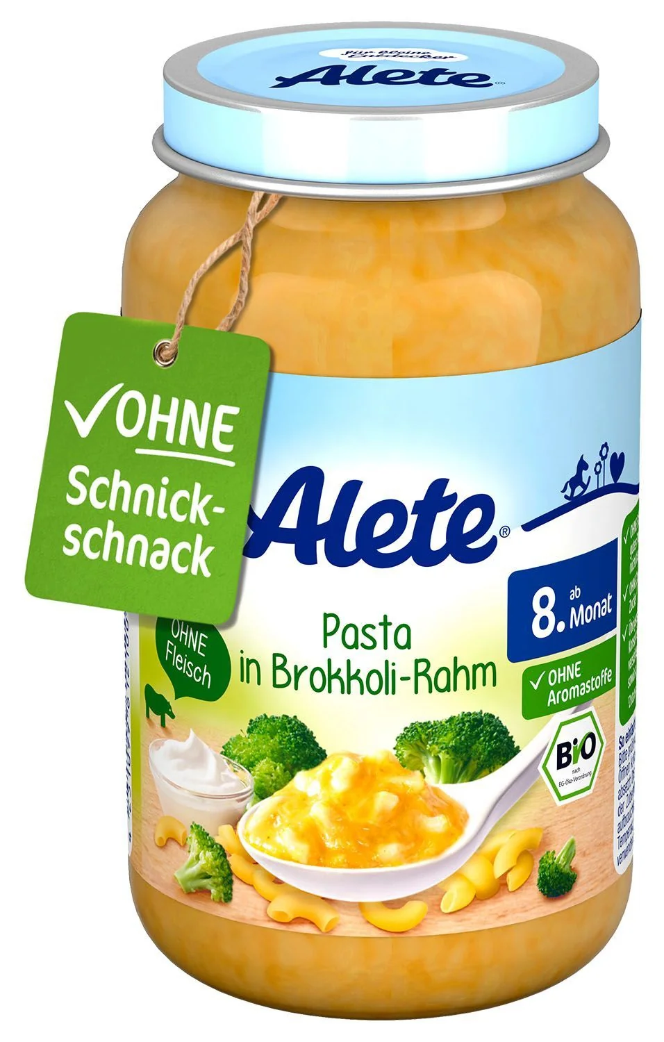 Alete BIO Příkrm těstoviny + brokolice + smetana 8m+ 220 g