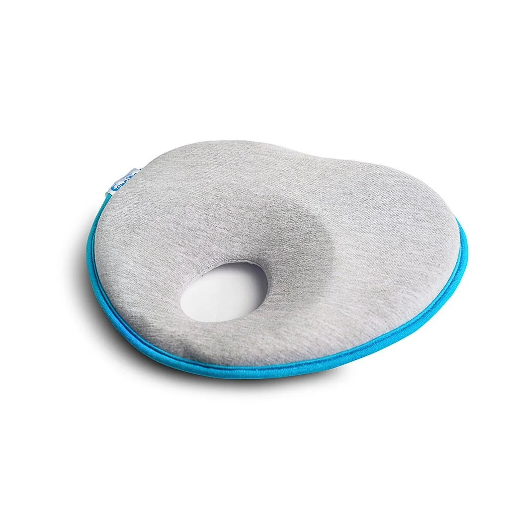 SENSILLO Ergonomický, tvarující polštářek pro miminko - šedý, tyrkys