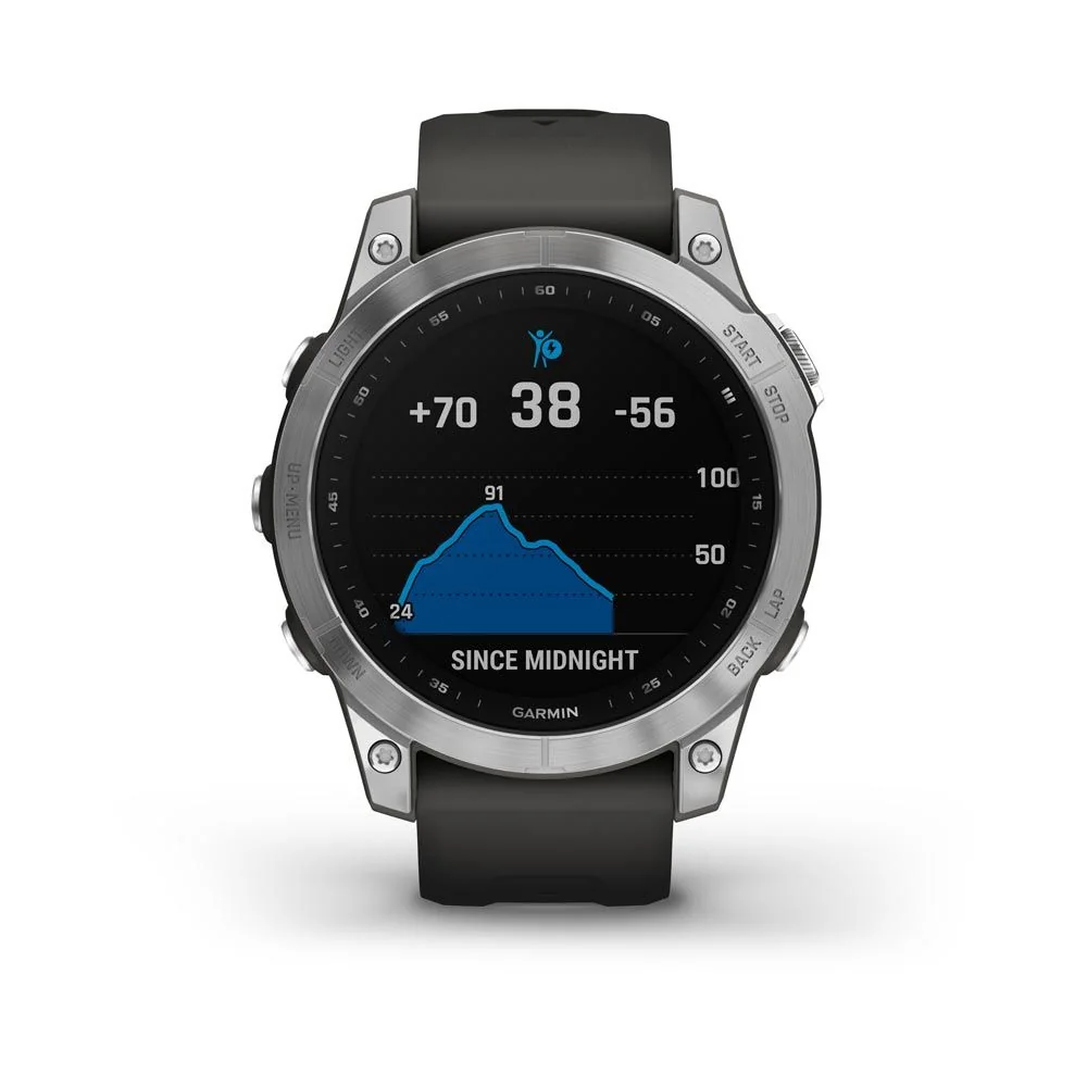 Garmin Fenix 7 Glass chytré hodinky Silver/Graphite
