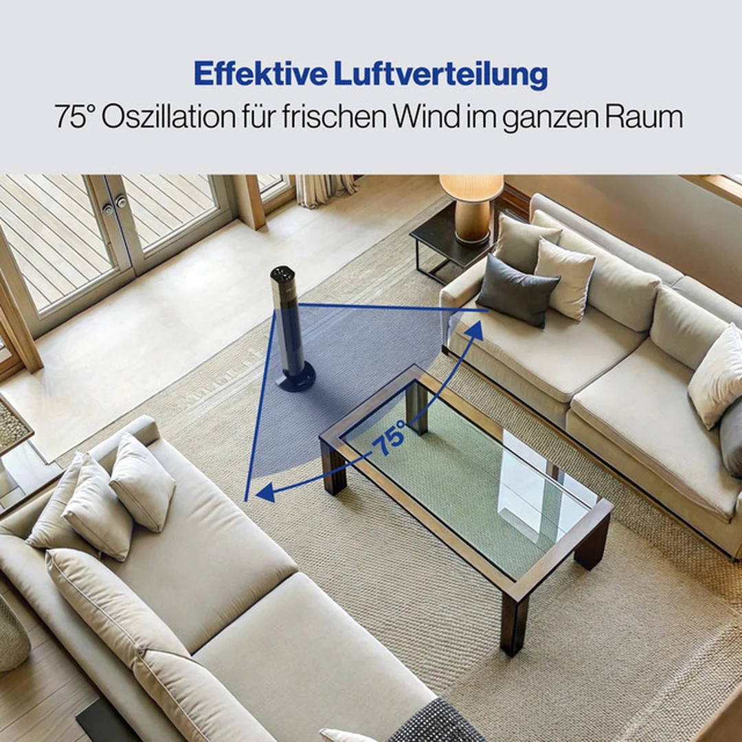 CLATRONIC TVL 3770 sloupový ventilátor černý