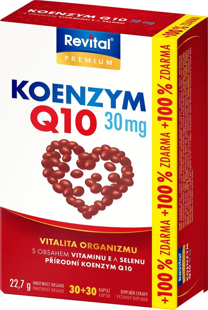 Revital Koenzym Q10 30 mg + Selen + vit.E 30+30 kapslí