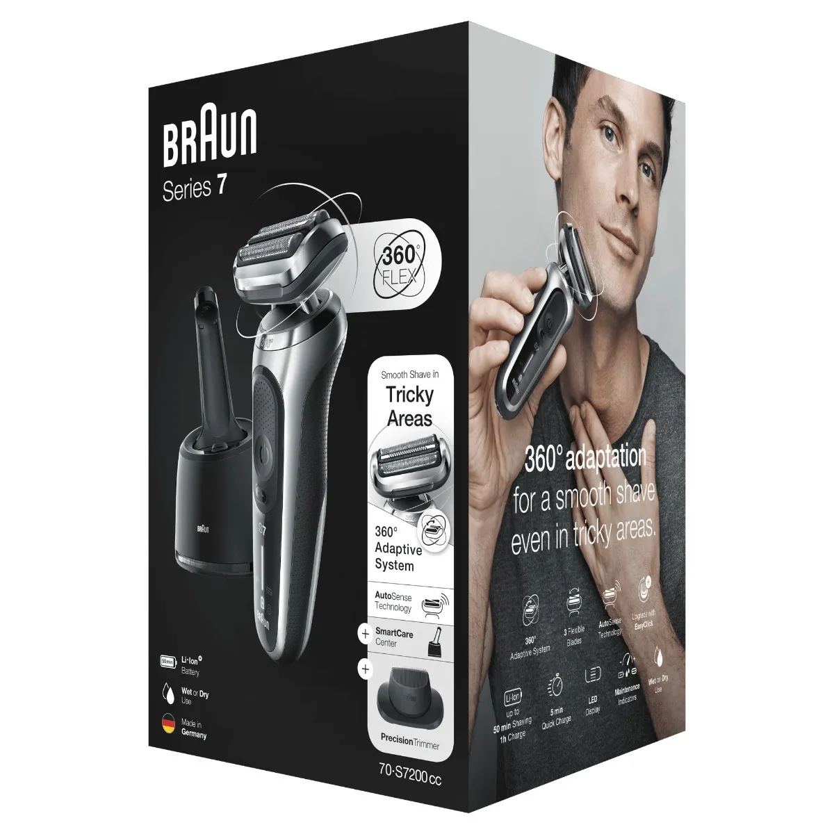 Braun Series 7 7200cc Silver pánský elektrický holicí strojek