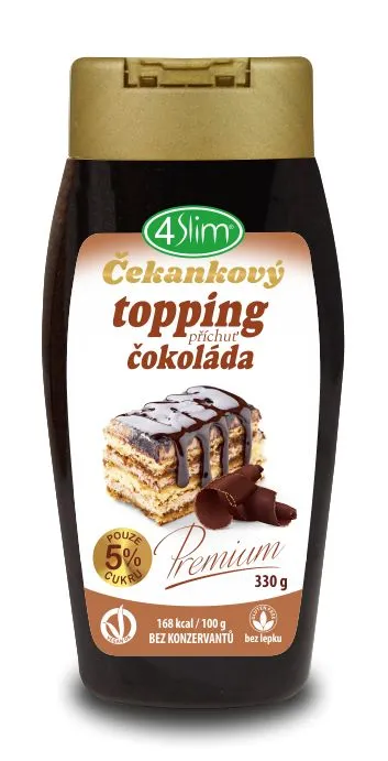 4Slim Čekankový topping čokoláda Premium 330 g