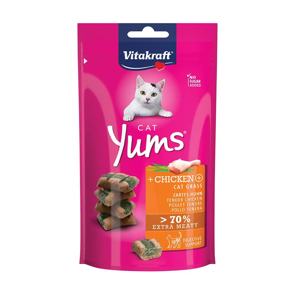 Vitakraft Cat Yums kuře s kočičí trávou 40 g