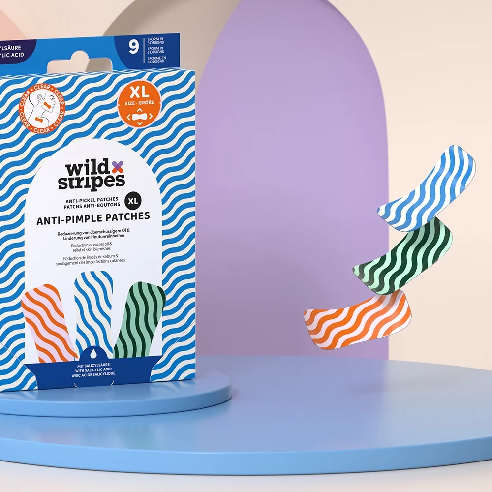 Wild Stripes Anti-Pimple Patches XL Clear s kyselinou salicylovou náplast 9 ks