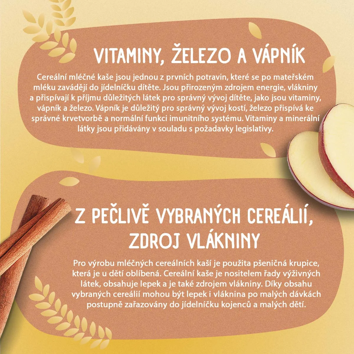 Sunar Mléčná krupicová kaše na dobrou noc skořice a jablko 210 g