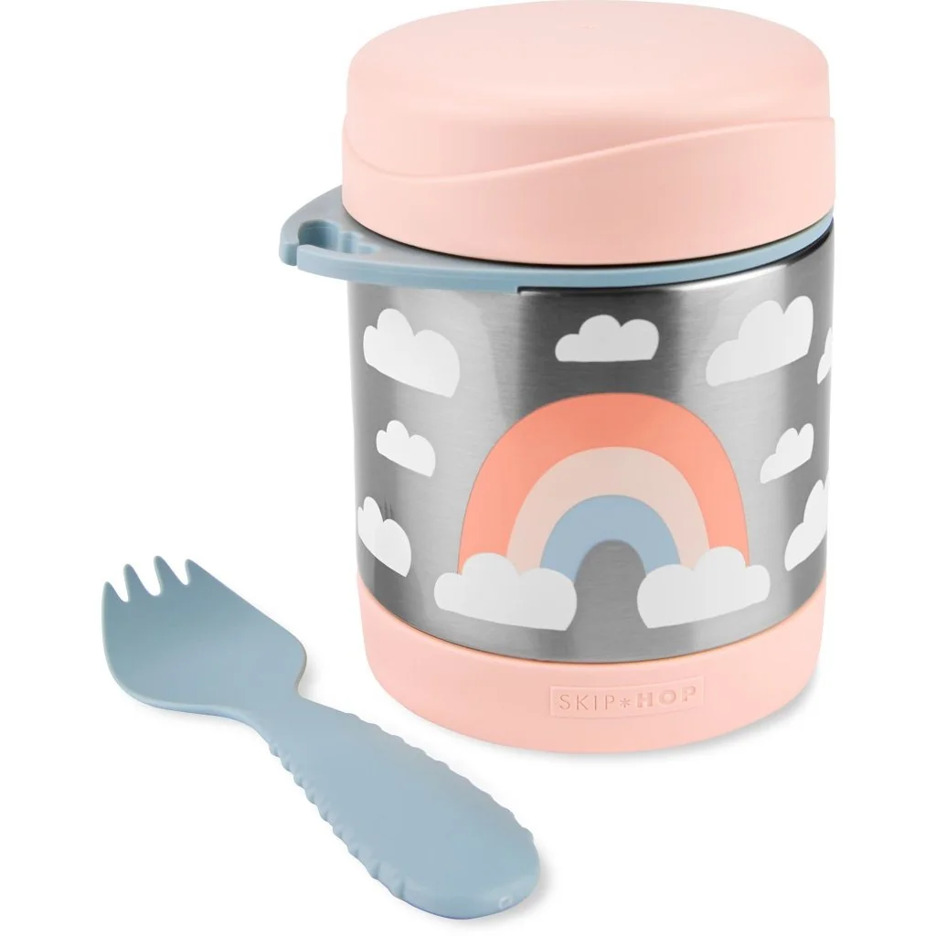 SKIP HOP Spark Style Termoska na jídlo se lžičkou/vidličkou Duha 325 ml, 3r+