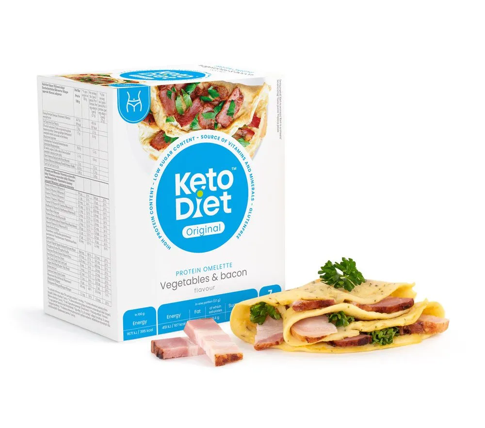 KetoDiet Proteinová omeleta se slaninou 7 porcí