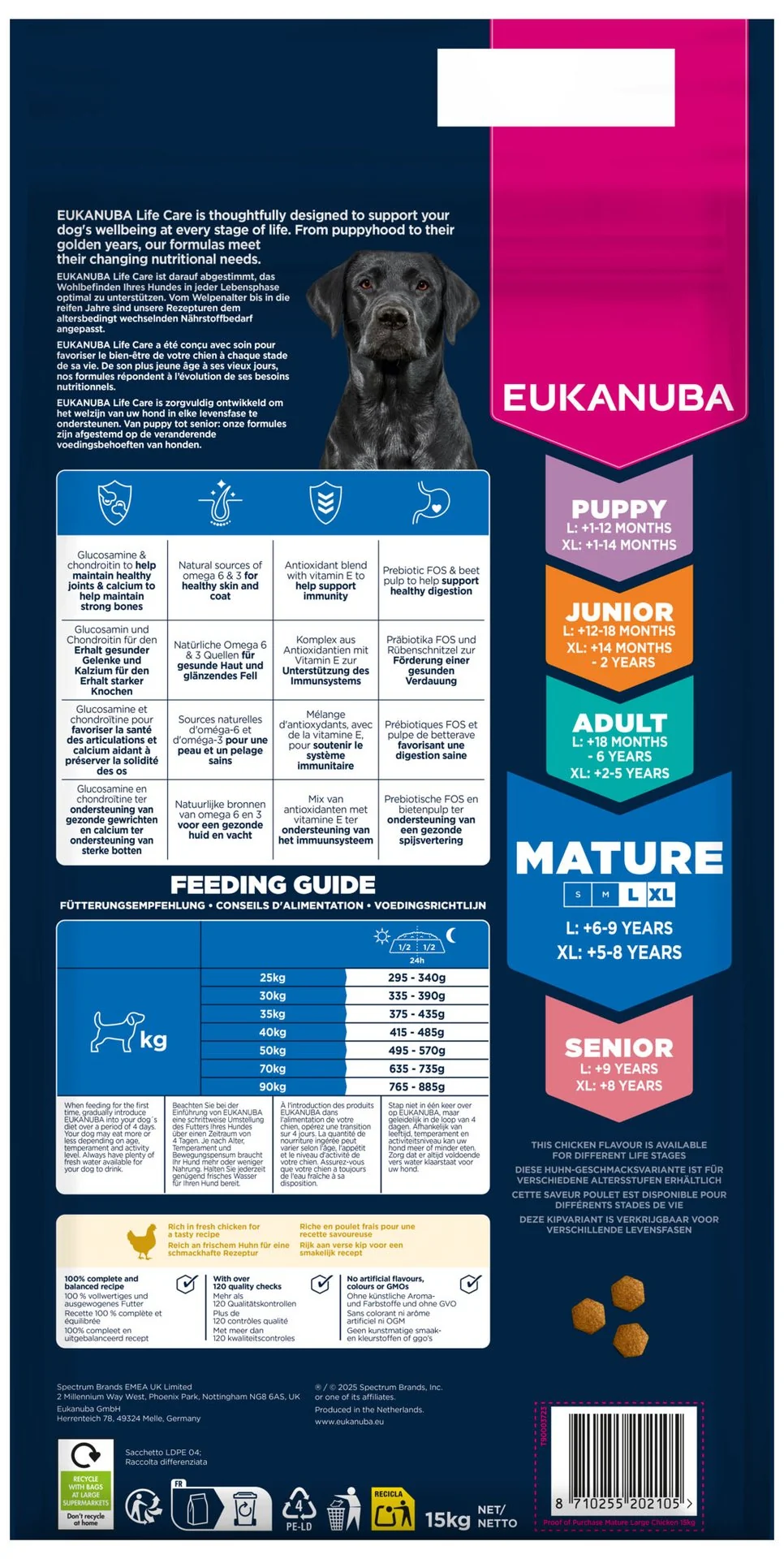 Eukanuba Krmivo Mature Large rich in fresh chicken 15kg
