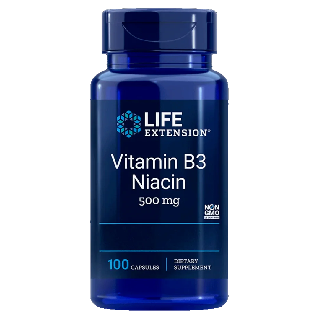Life Extension Vitamin B3 Niacin - 100 kapslí