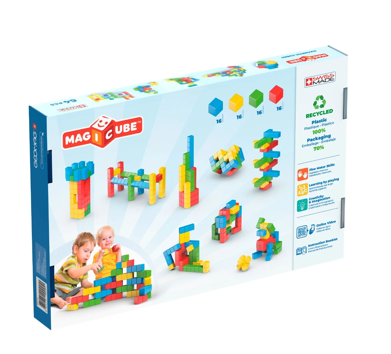 Geomag Magicube Creative magnetická stavebnice 64 dílků
