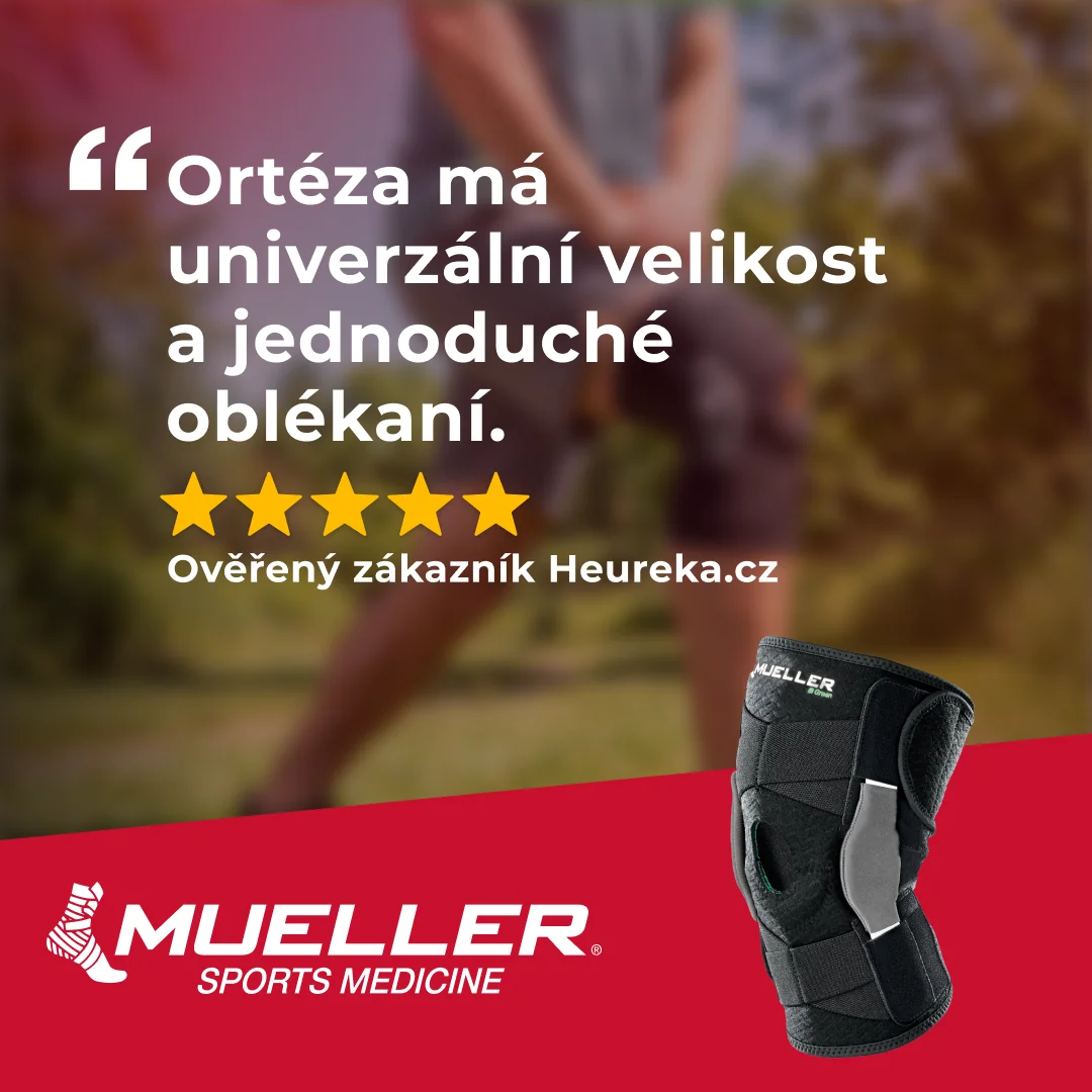 Mueller Green Adjustable Hinged Knee Brace, ortéza na koleno, uni