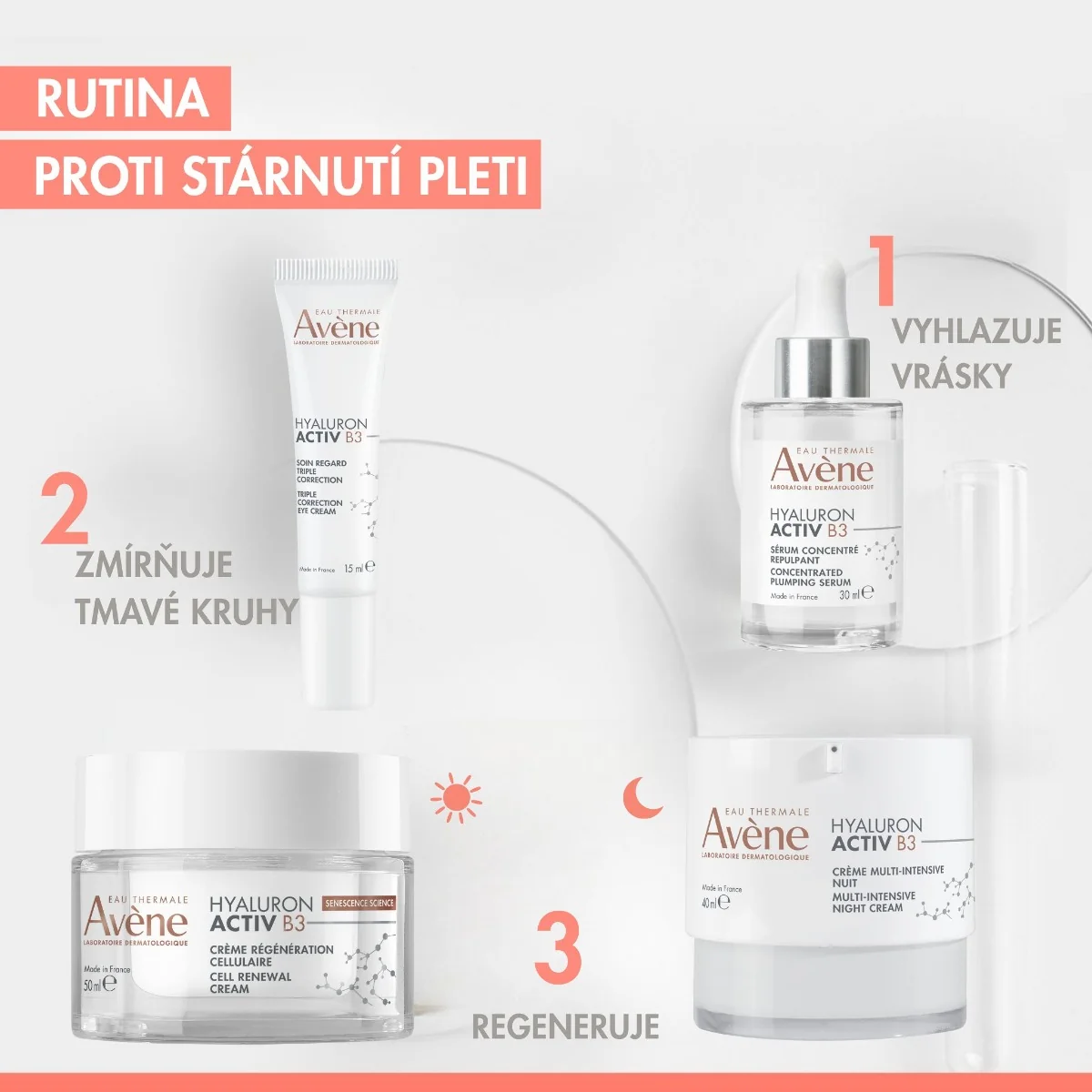 Avène Hyaluron Activ B3 Multi-intenzivní noční krém 40 ml