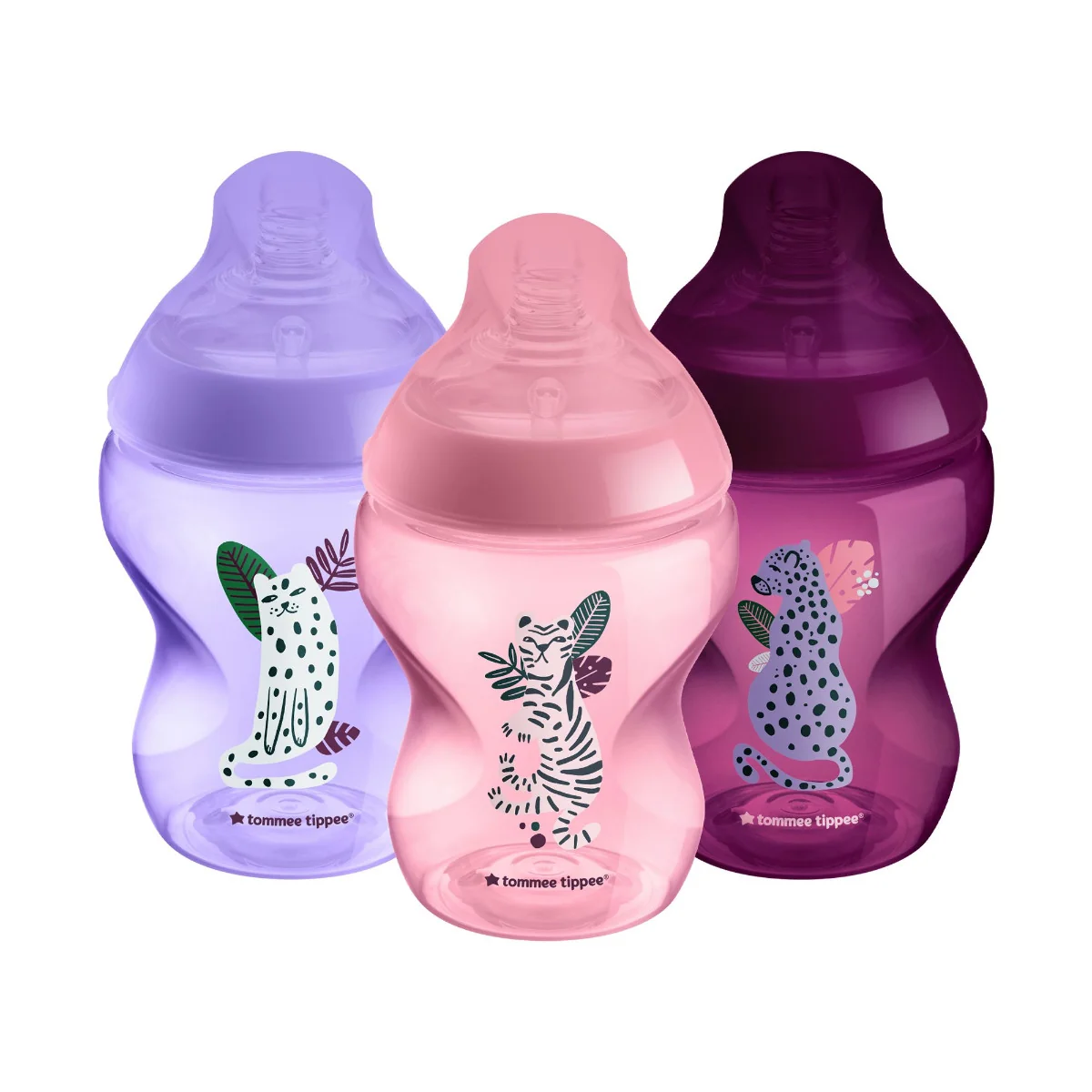 Tommee Tippee Kojenecká lahev ANTI-COLIC Pomalý průtok Kindness 0m+ 260 ml 3 ks
