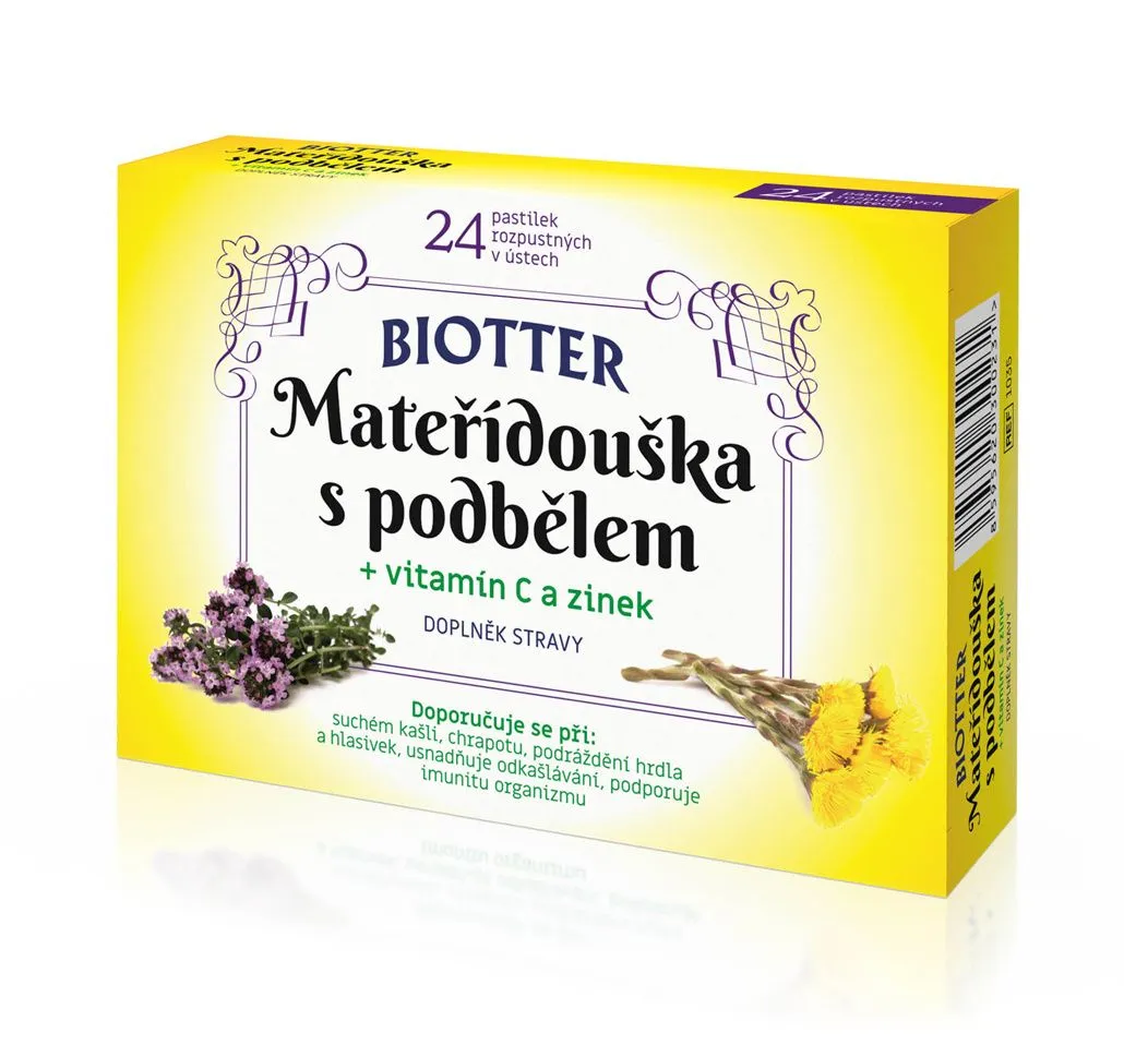 Biotter Mateřídouška s podbělem 24 pastilek