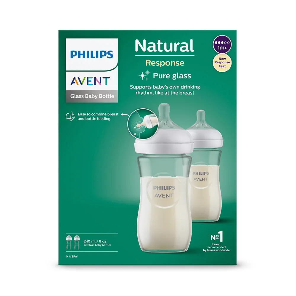 Philips Avent Natural Response Láhev skleněná 1m+ 2x240 ml