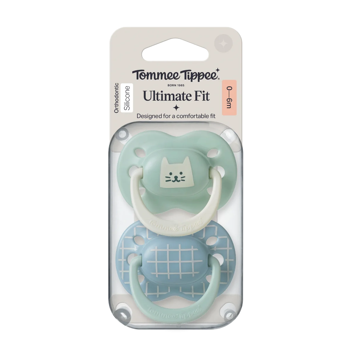 Tommee Tippee Silikonový dudlík Ultimate Fit Deco Boy 0-6m 2 ks více barevných variant
