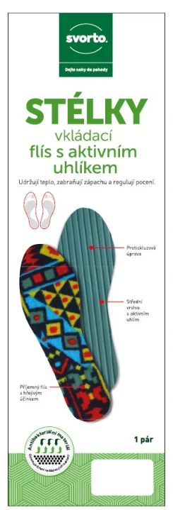 Svorto 061 Stélky vkládací flís s aktivním uhlíkem vel. 35–36 1 pár