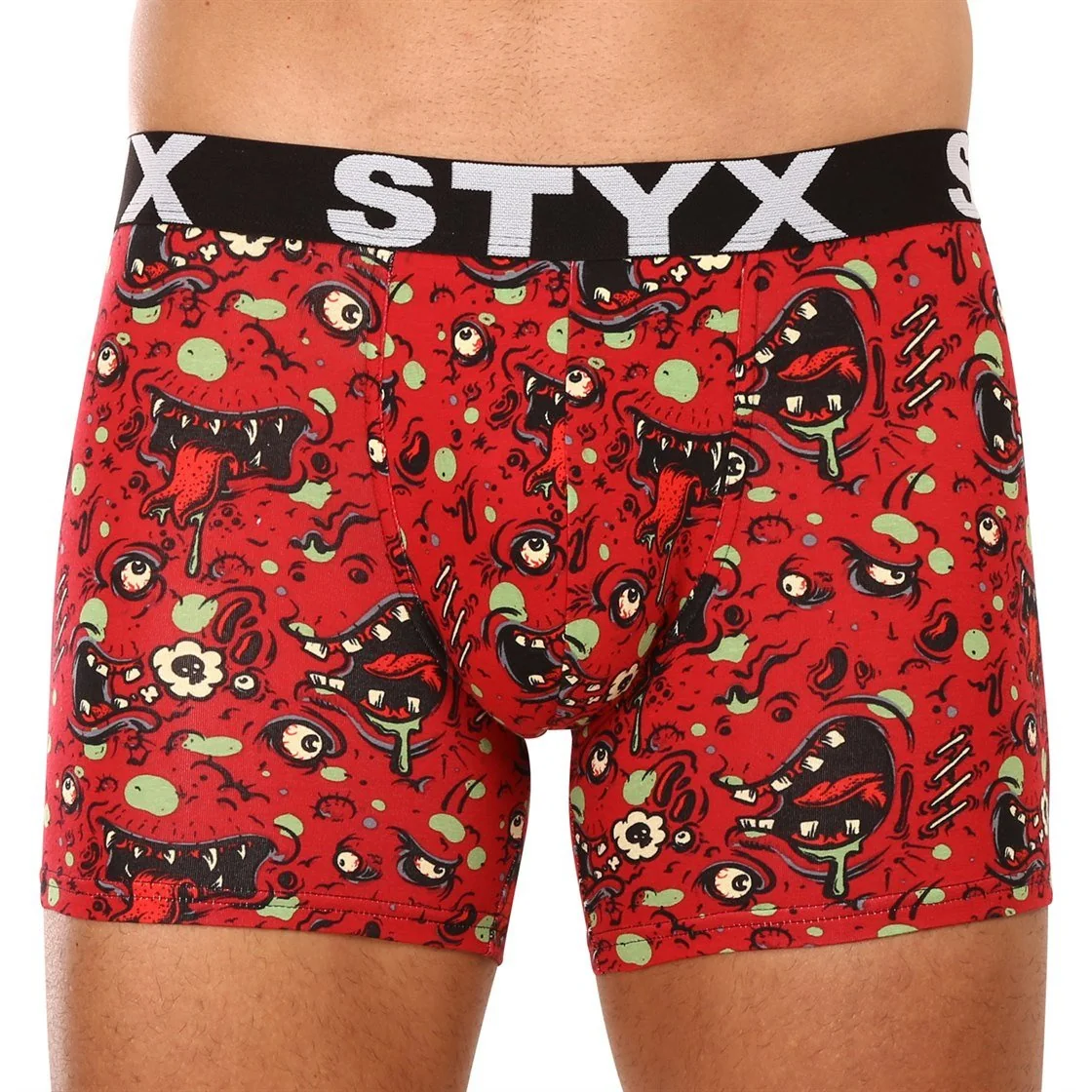 Styx 3PACK pánské boxerky long art sportovní guma vícebarevné (3U13714) L