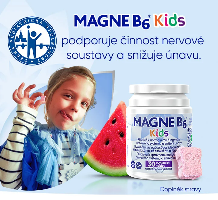 Magne B6 Kids podporuje činnost nervové soustavy a snižuje únavu