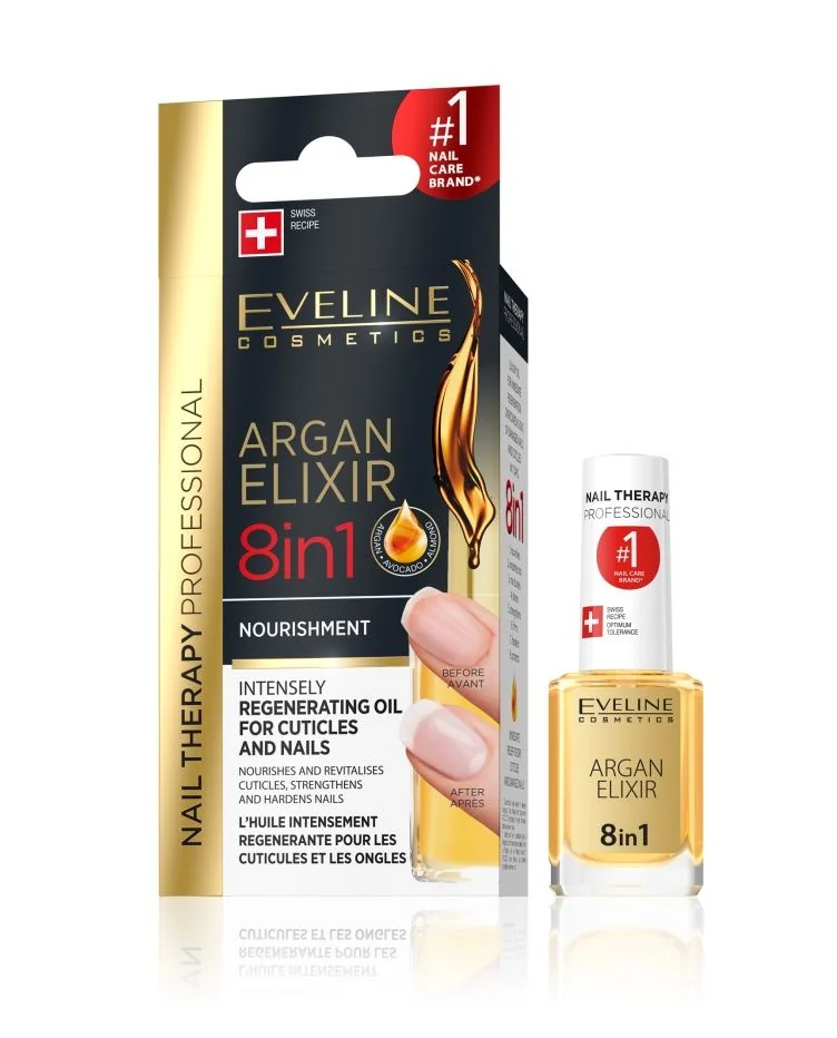 Eveline SPA Argan 8v1 elixir na kůžičku a nehty 12 ml