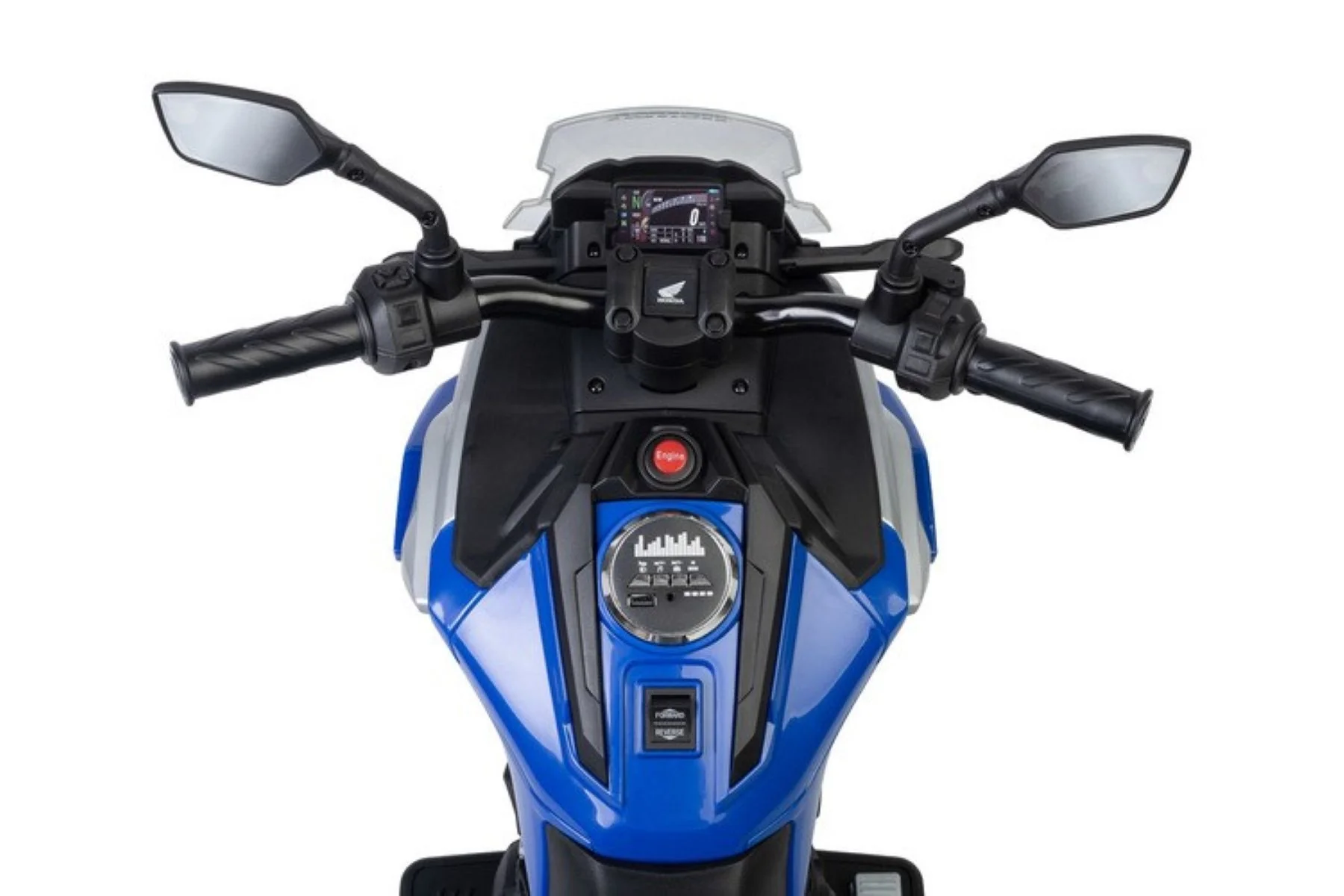 Toyz Elektrická motorka Honda NC750X pro děti – LED, USB, 3-8 let, modrá, černá