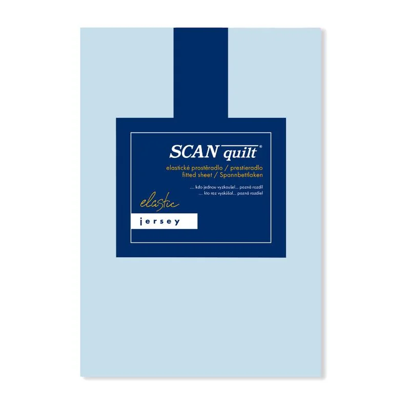 SCANquilt napínací prostěradlo JERSEY ELASTIC LYCRA světle modrá 90 x 200 cm (výška matrace do 30 cm)